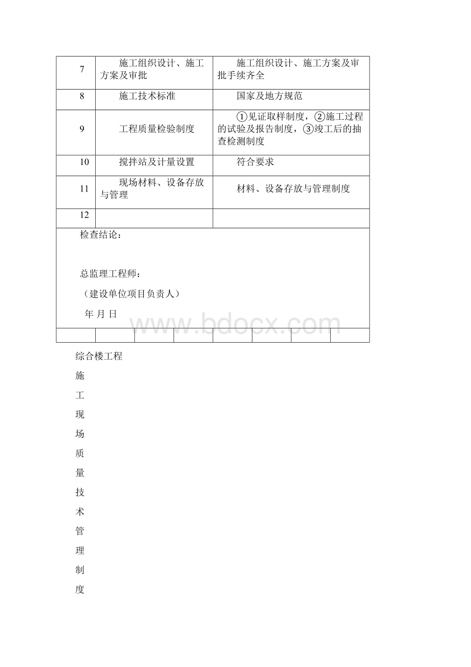 施工现场质量管理检查记录表Word下载.docx_第2页