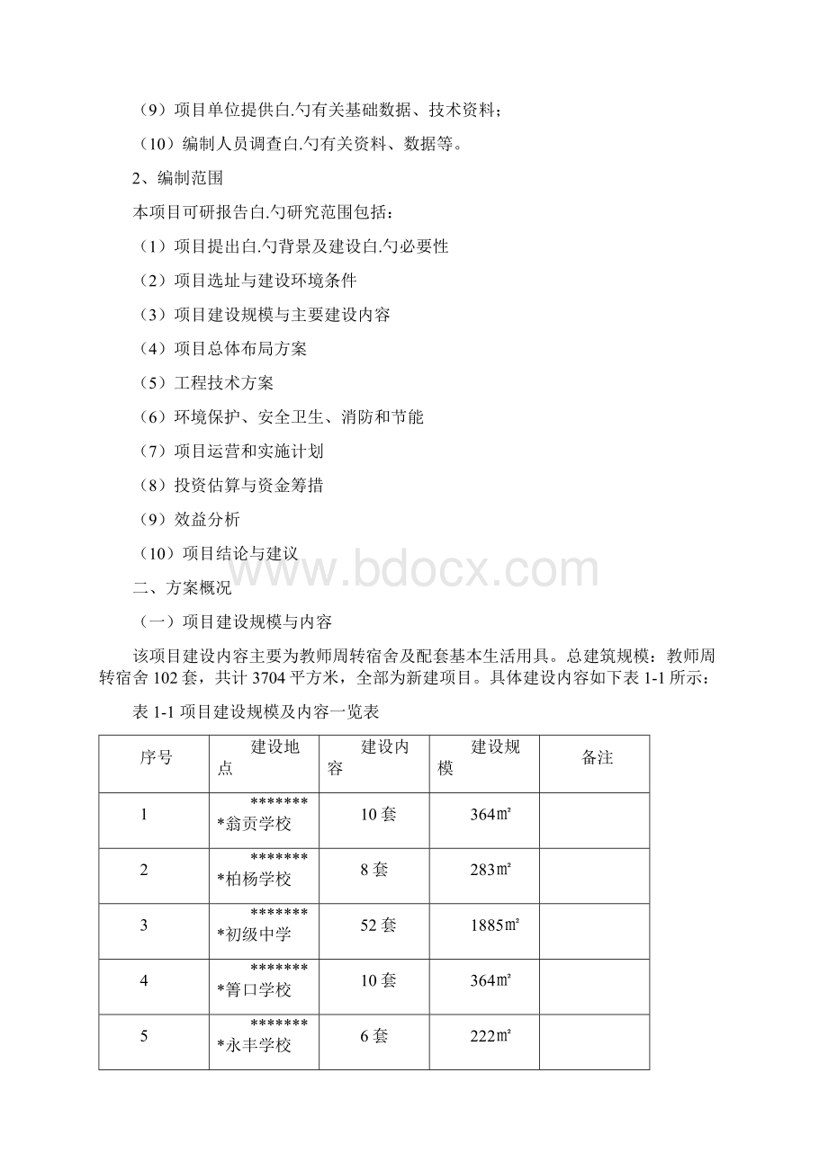 偏远艰苦地区农村学校教师周转宿舍建设项目可行性研究报告Word文档下载推荐.docx_第2页