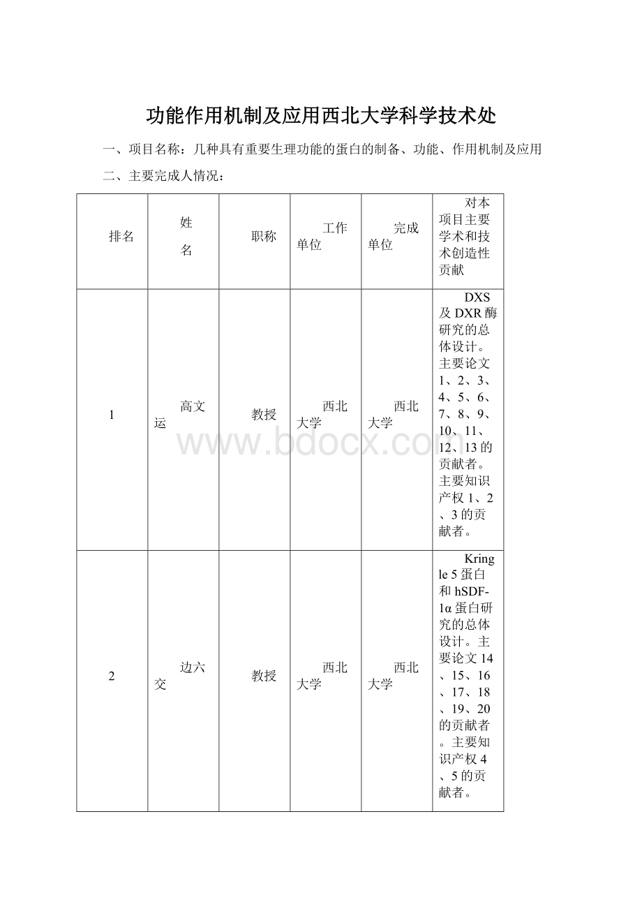 功能作用机制及应用西北大学科学技术处.docx