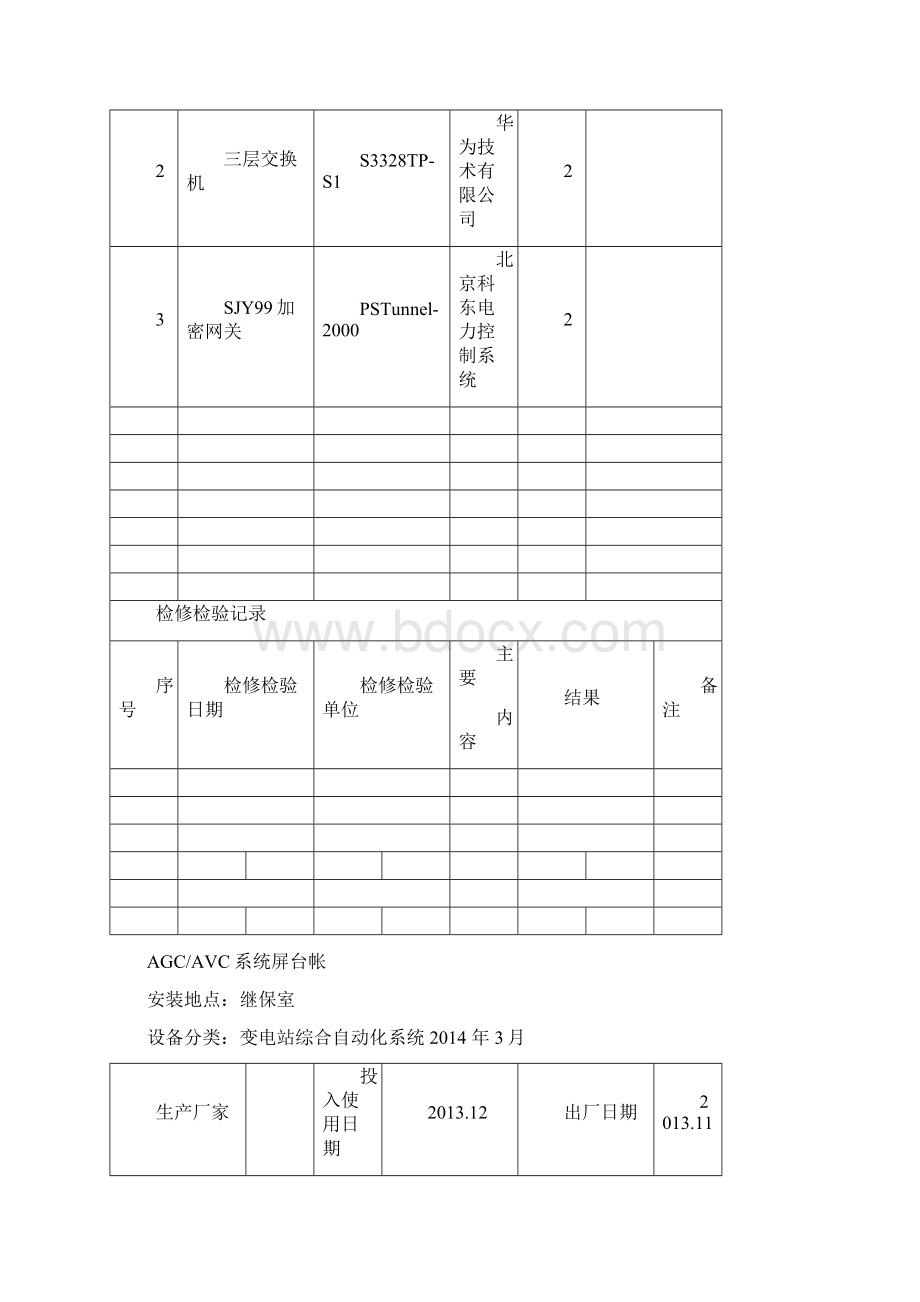 察尔湖光伏发电厂二次设备台账.docx_第3页