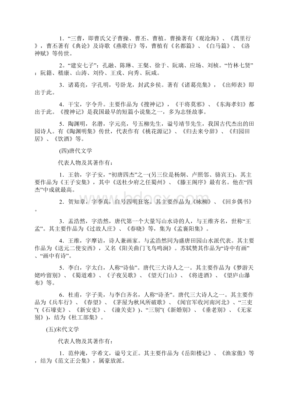 最新教师资格之小学综合素质文化素养考点归纳文学常识.docx_第2页