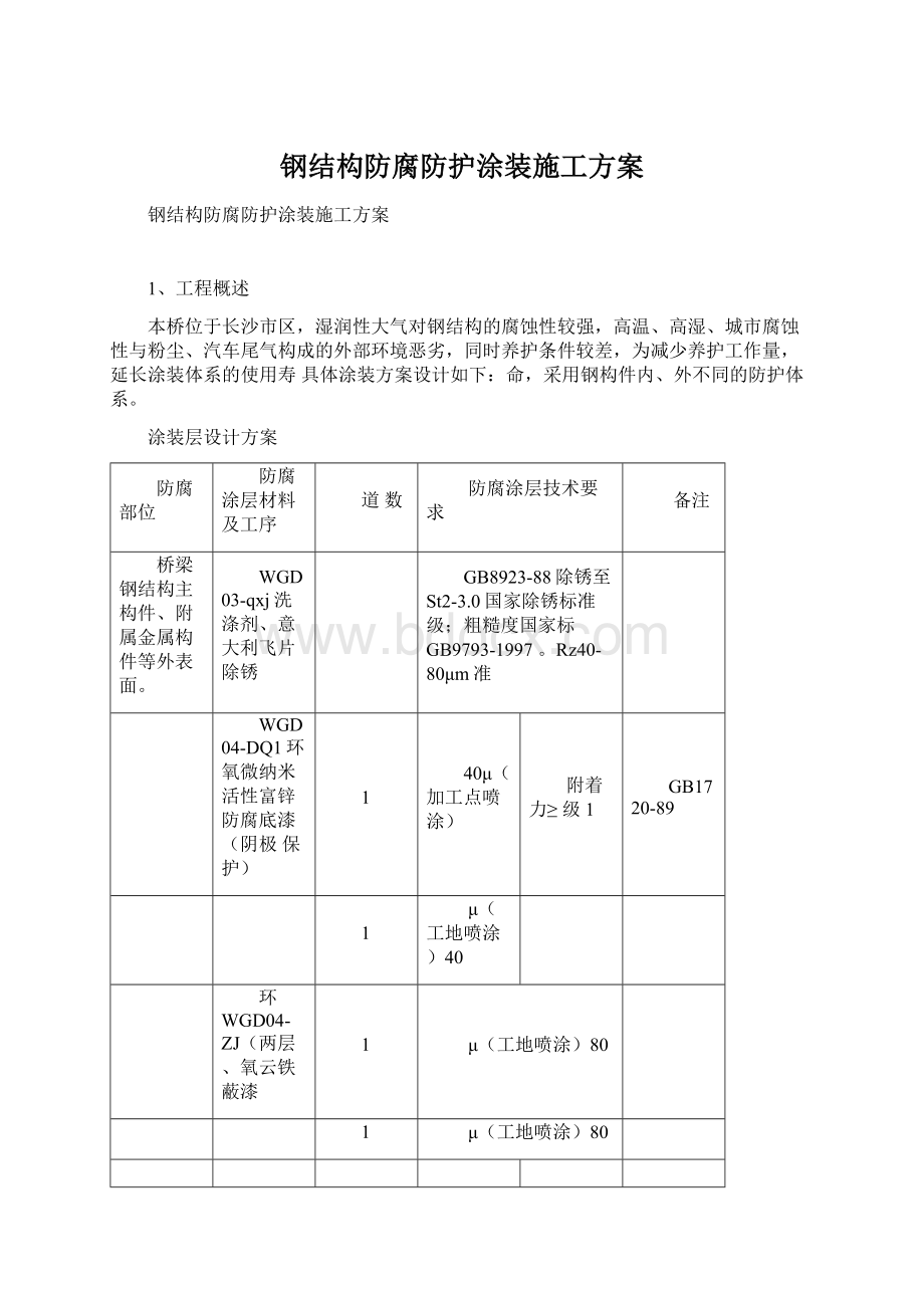 钢结构防腐防护涂装施工方案.docx