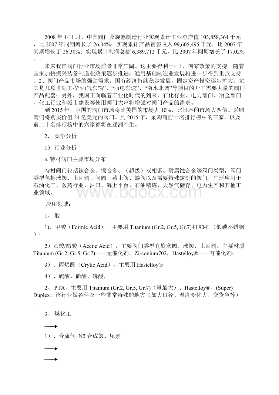 STF阀门企业生产及市场推广营销项目商业计划书文档格式.docx_第2页