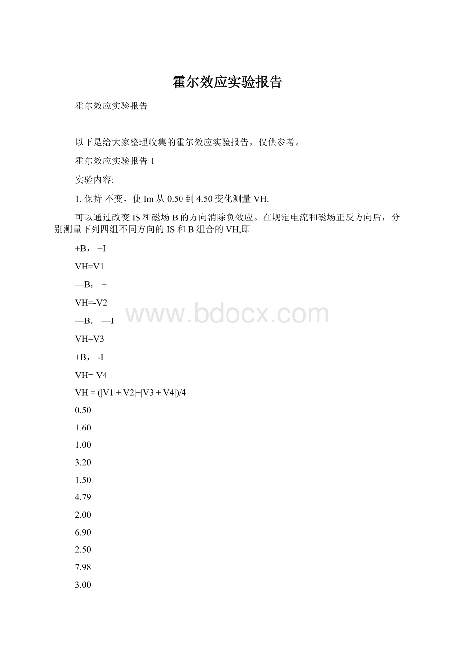 霍尔效应实验报告.docx_第1页