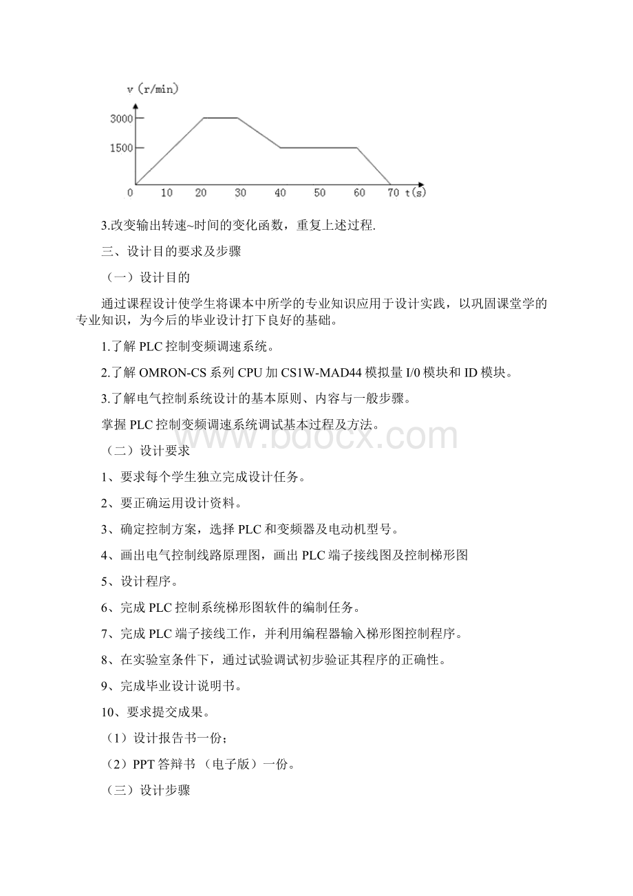 PLC的变频器调速系统设计毕业设计论文.docx_第3页