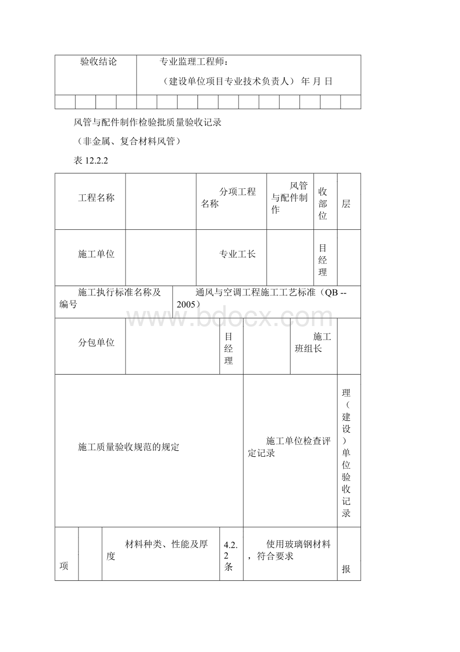 风管与配件制作检验批质量验收记录.docx_第3页