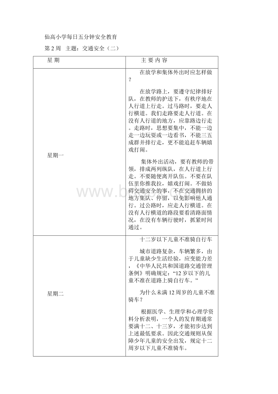 每日五分钟安全教育资料教学文稿Word格式文档下载.docx_第3页