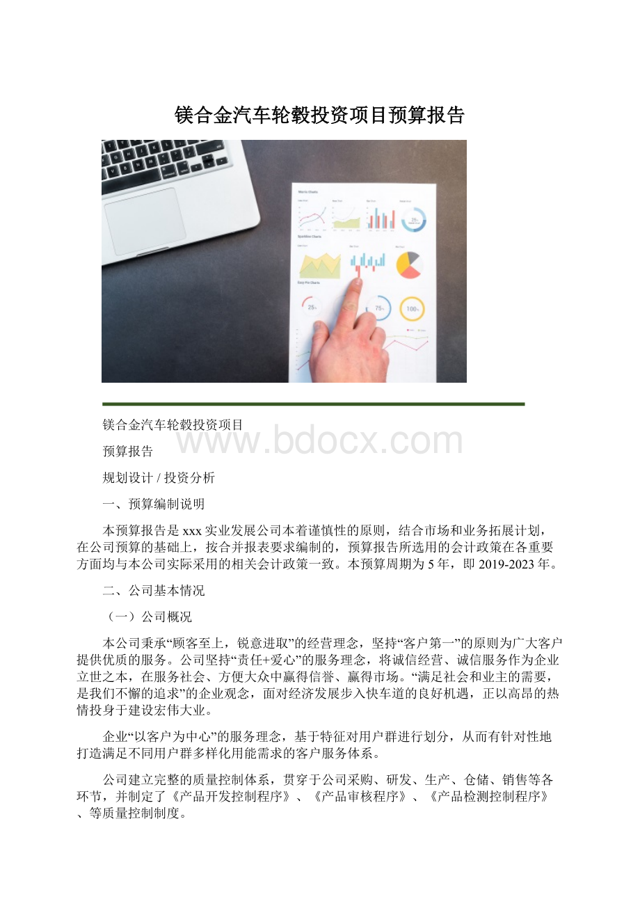 镁合金汽车轮毂投资项目预算报告Word文档下载推荐.docx