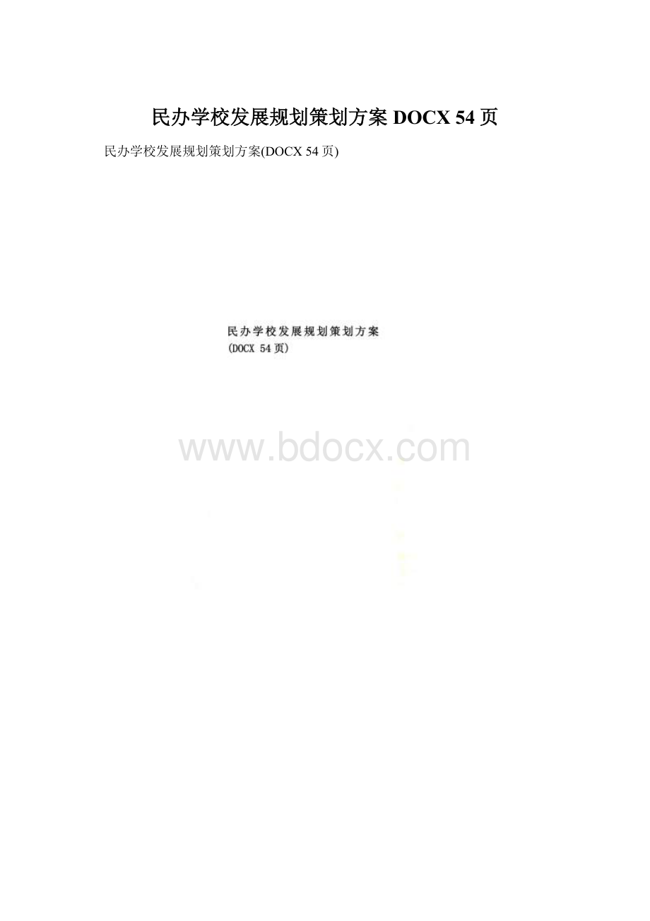 民办学校发展规划策划方案DOCX 54页Word格式.docx_第1页