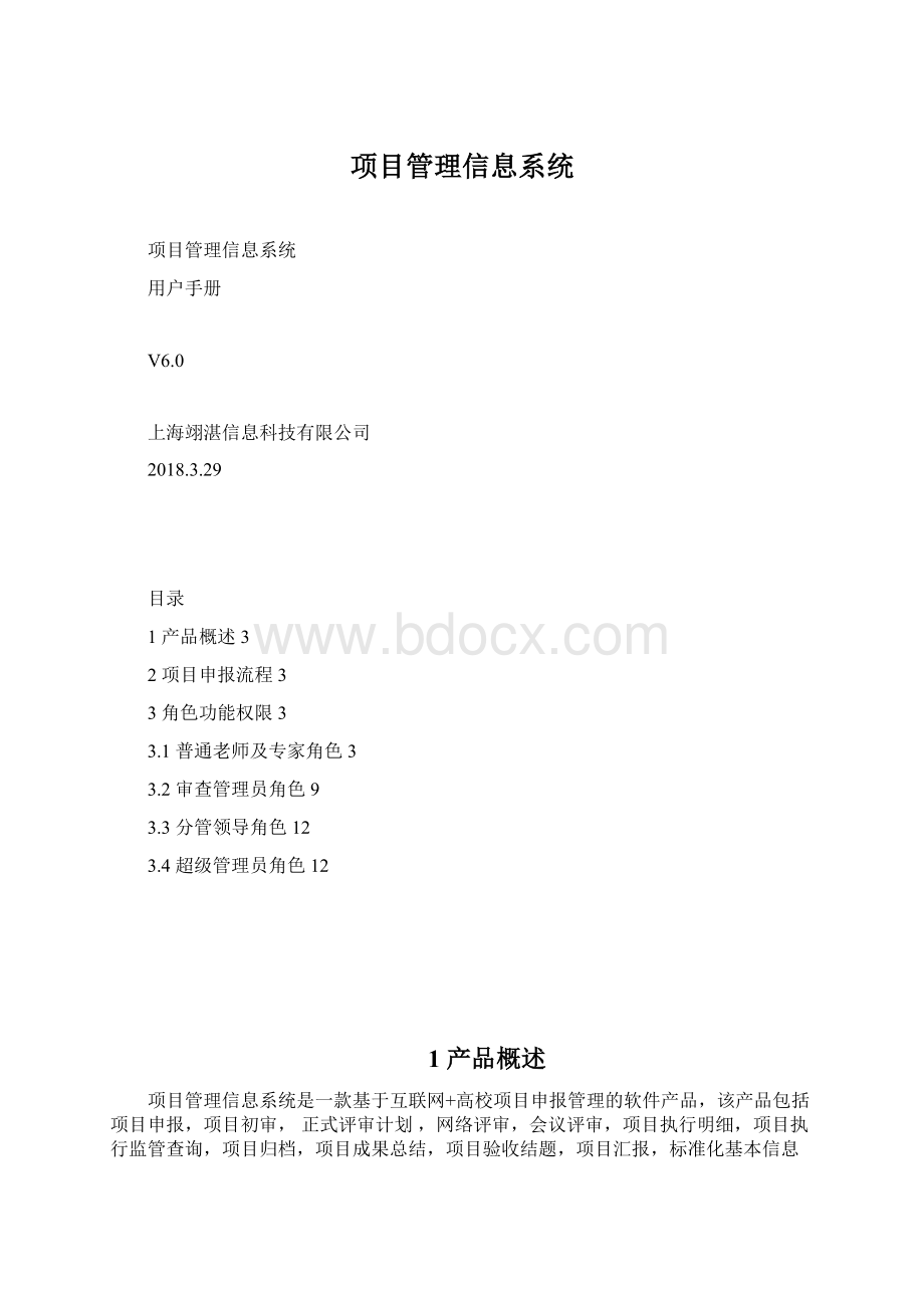 项目管理信息系统Word下载.docx