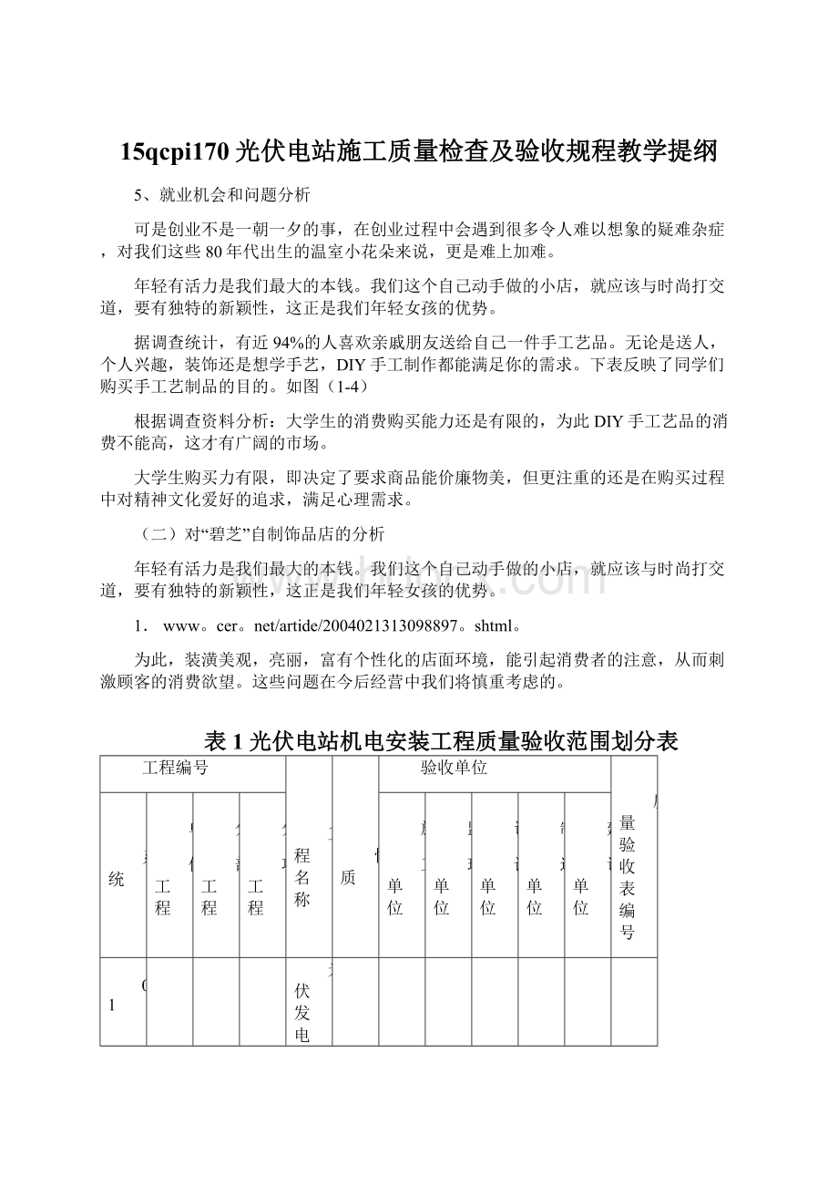 15qcpi170光伏电站施工质量检查及验收规程教学提纲.docx