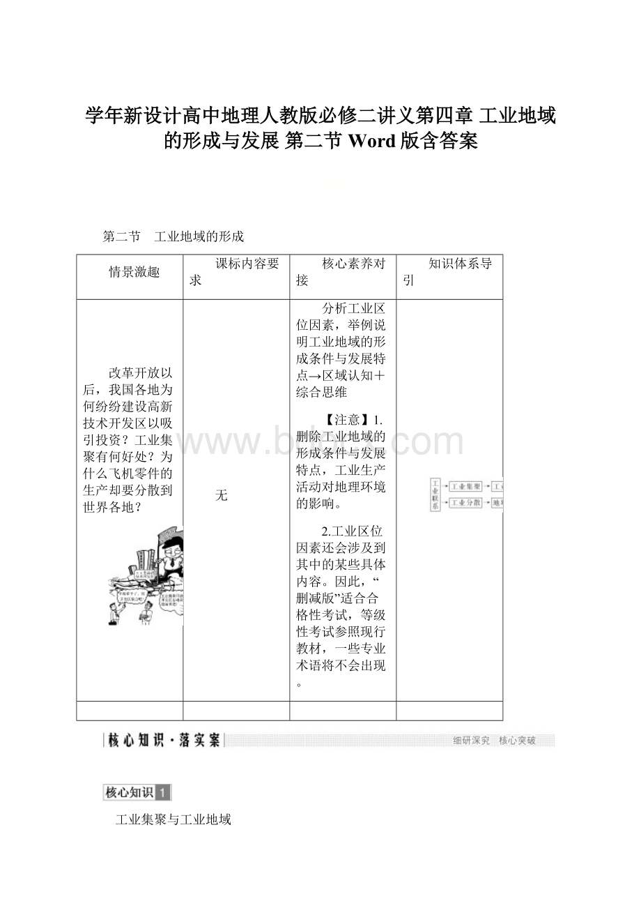 学年新设计高中地理人教版必修二讲义第四章 工业地域的形成与发展 第二节Word版含答案Word下载.docx_第1页