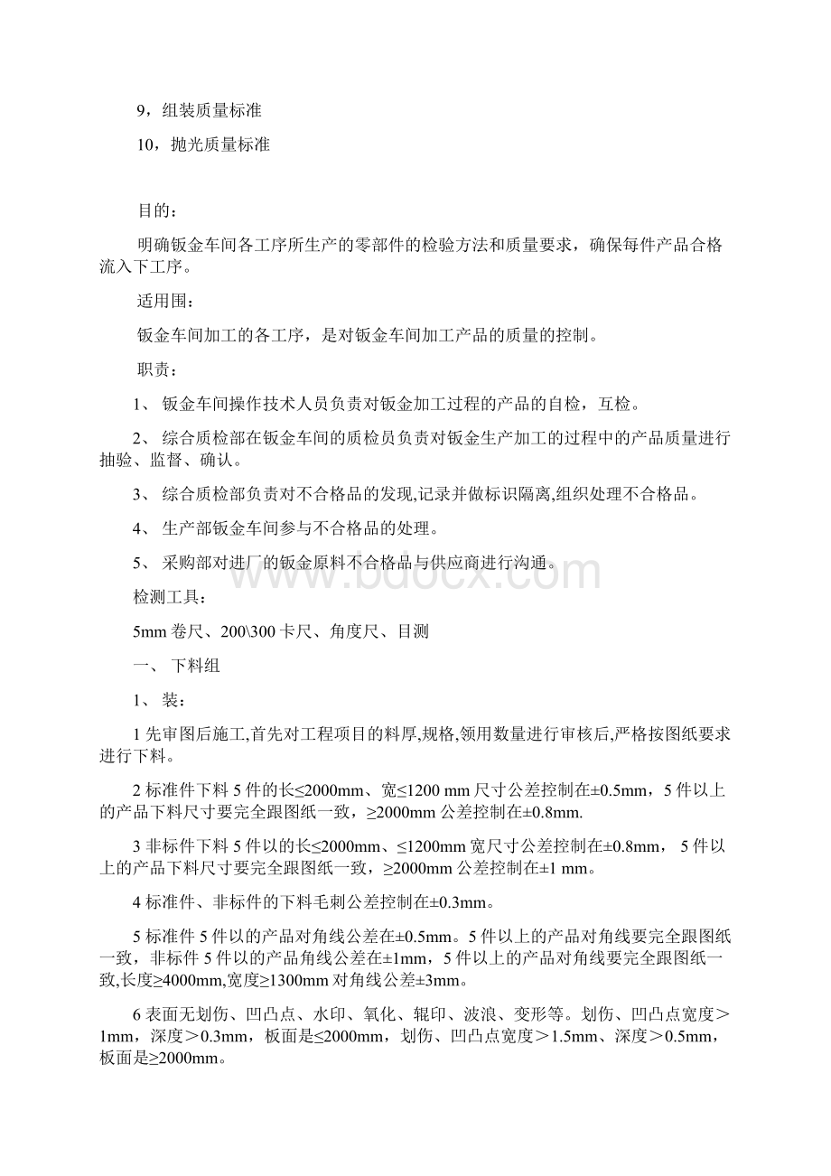 钣金车间高质量检验实用标准Word格式.docx_第2页