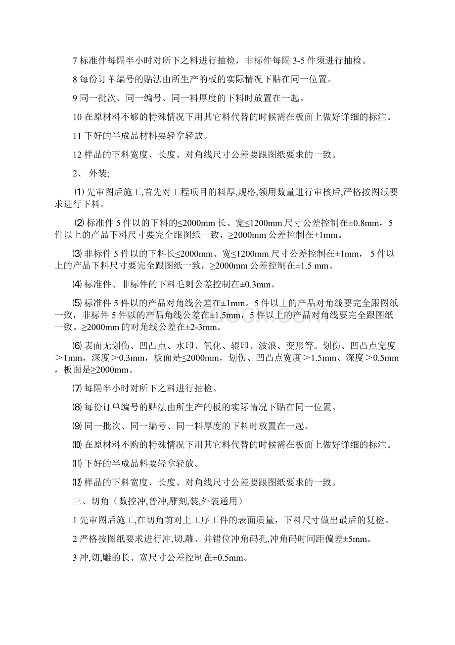 钣金车间高质量检验实用标准Word格式.docx_第3页