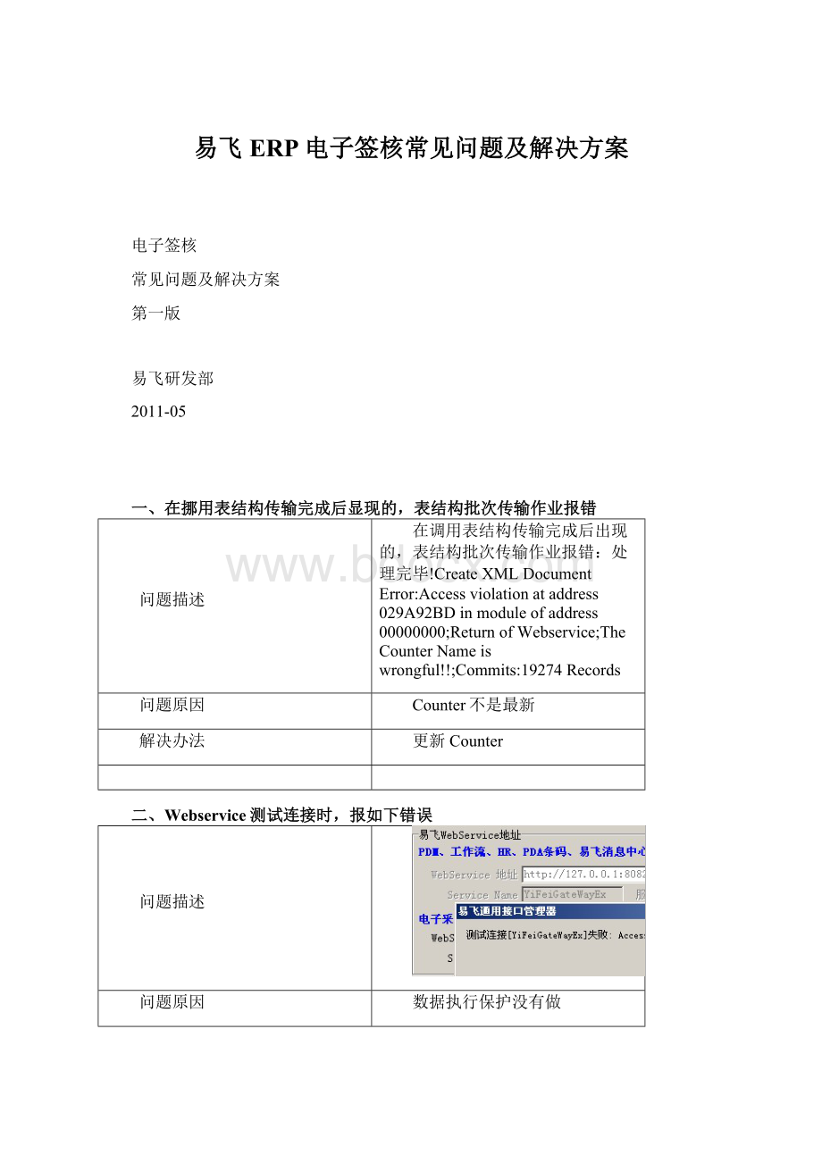 易飞ERP电子签核常见问题及解决方案.docx_第1页