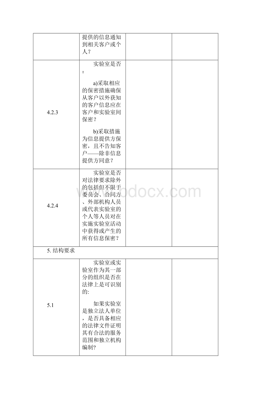 ISO IEC17025内部审核检查表ISO17025内审检查表.docx_第3页