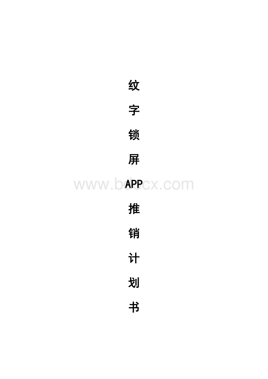 APP推广计划书Word格式.docx