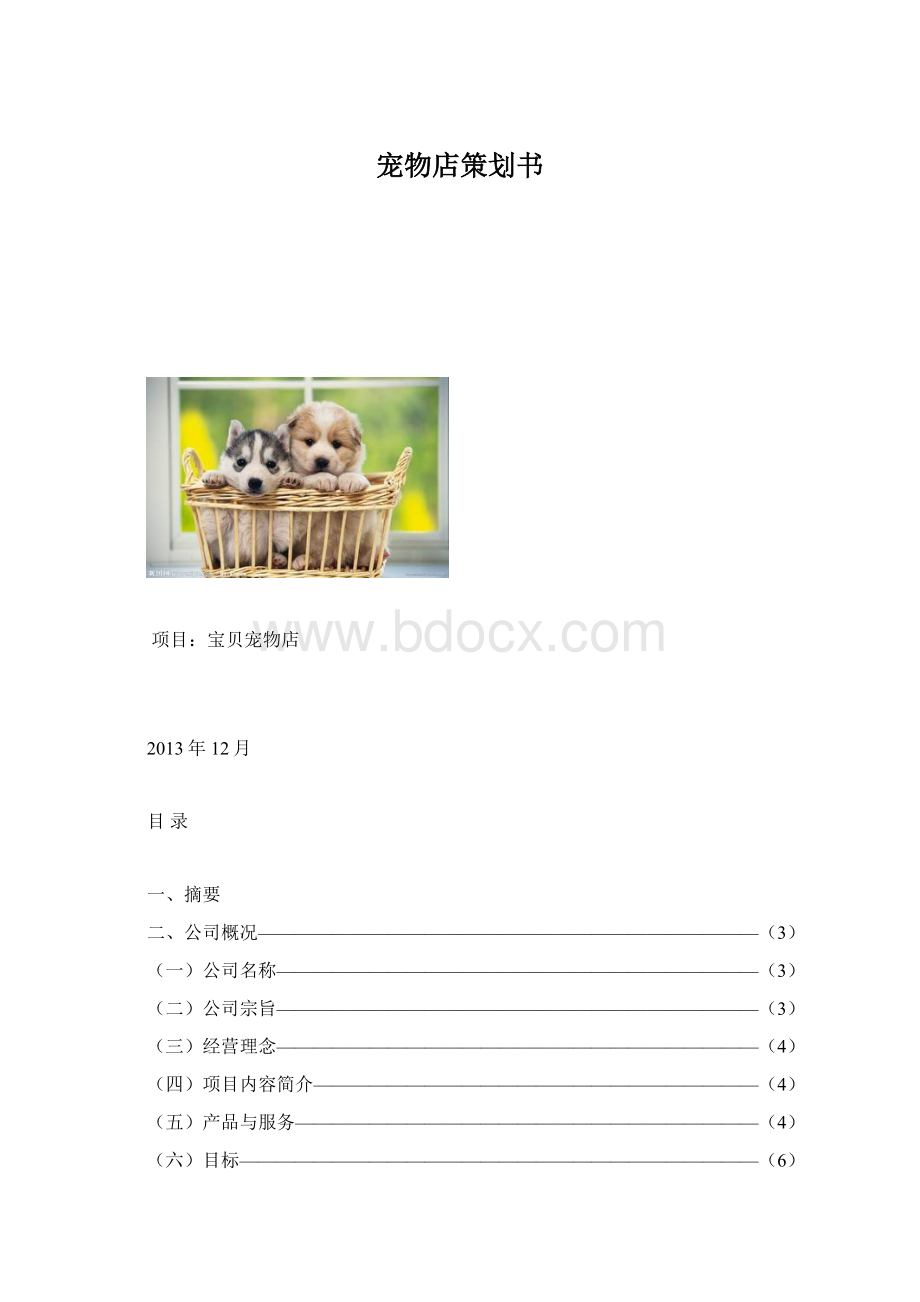 宠物店策划书.docx_第1页