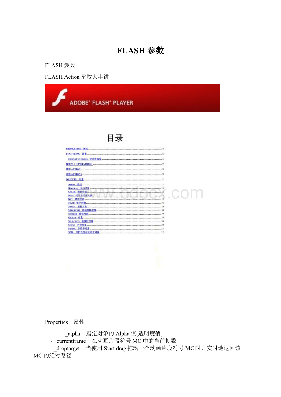 FLASH参数文档格式.docx
