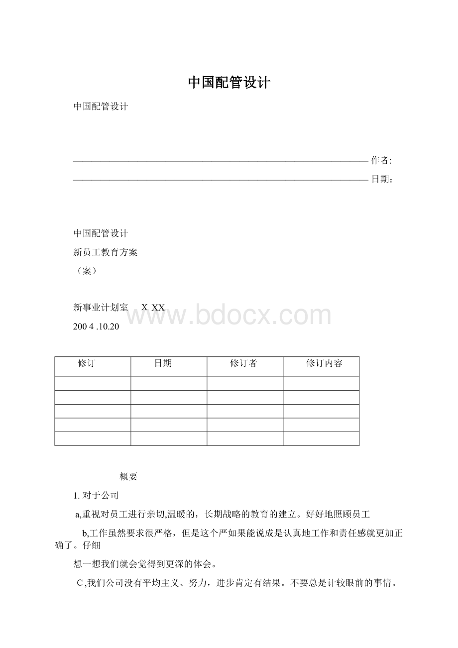 中国配管设计文档格式.docx