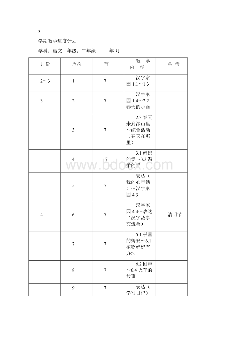 春长春版小学语文二年级下册全册教案 共87页.docx_第2页