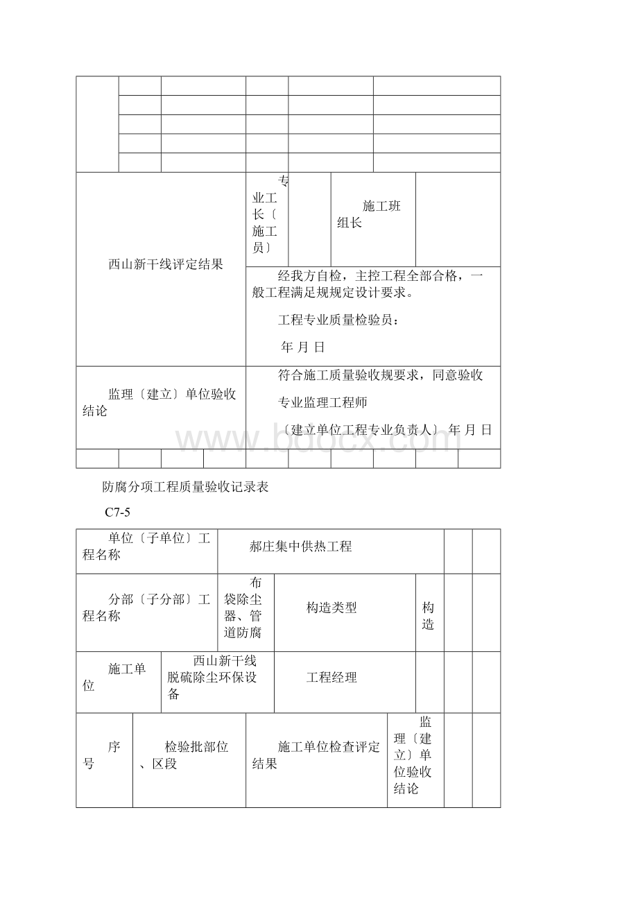 布袋除尘器分部分项验收记录表.docx_第2页