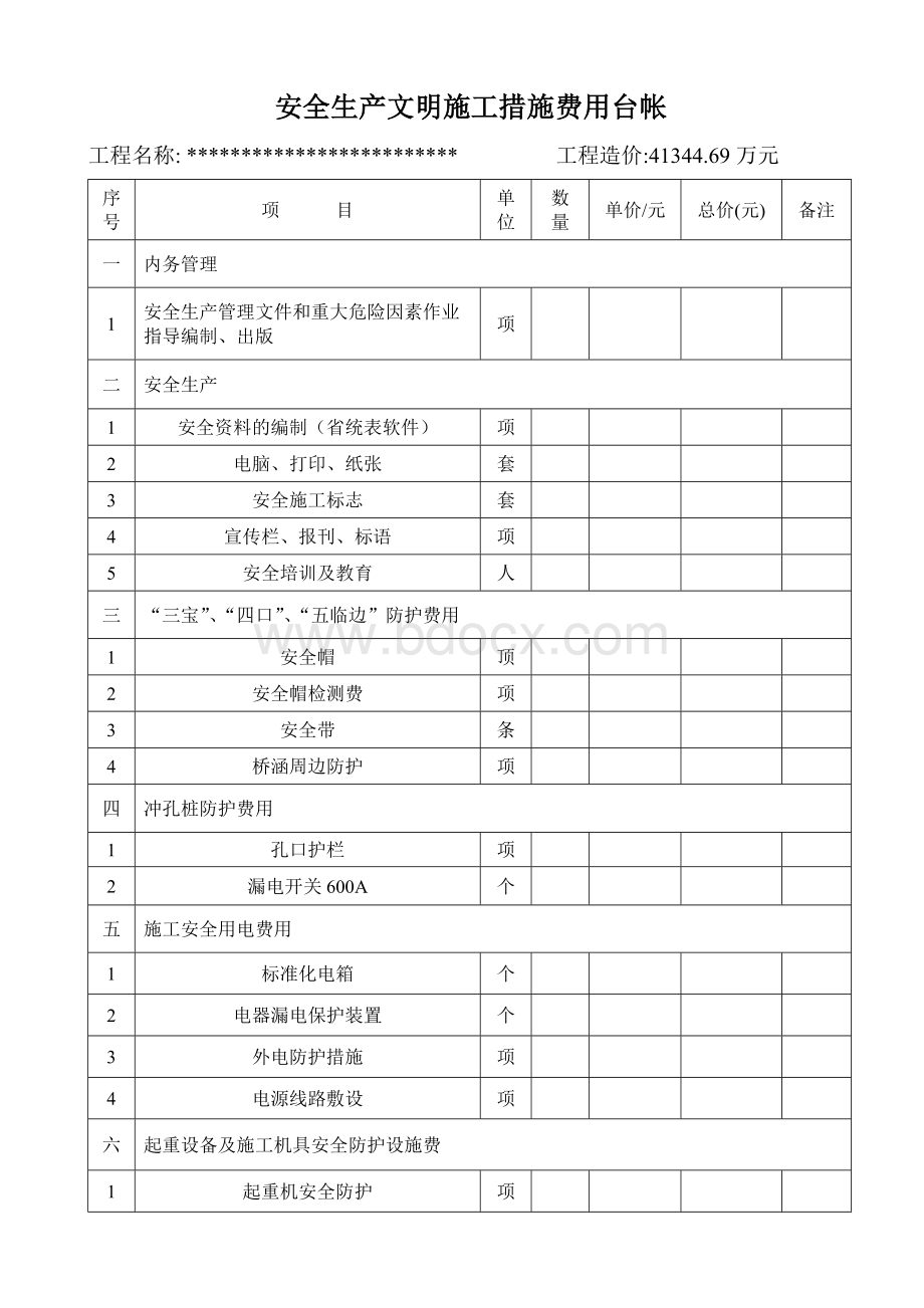 参考安全措施费一览表及使用计划Word文档下载推荐.doc_第1页