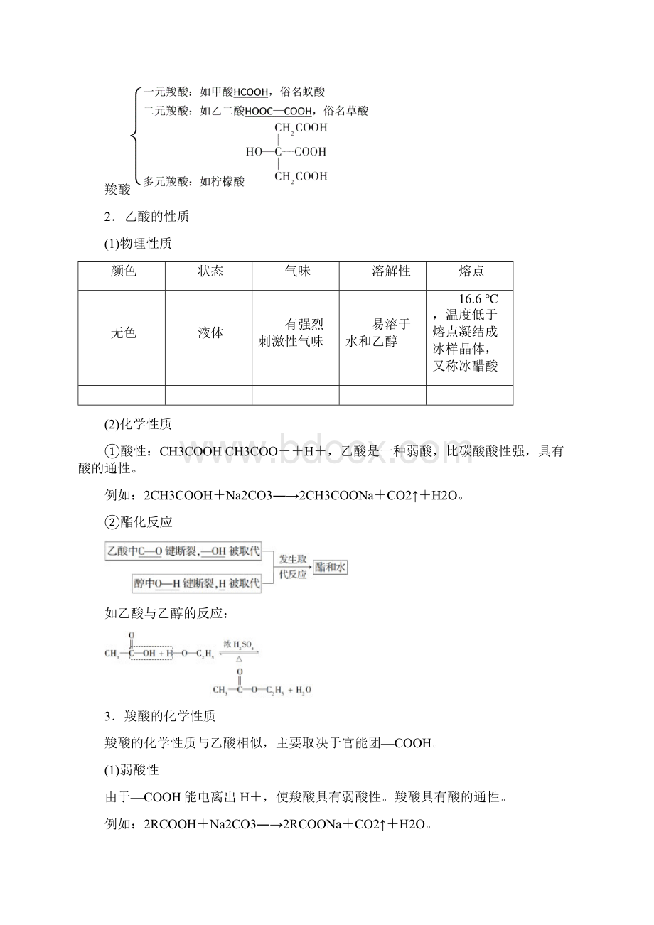 高中化学第三章烃的含氧衍生物第三节羧酸酯精选新题选修5Word下载.docx_第2页