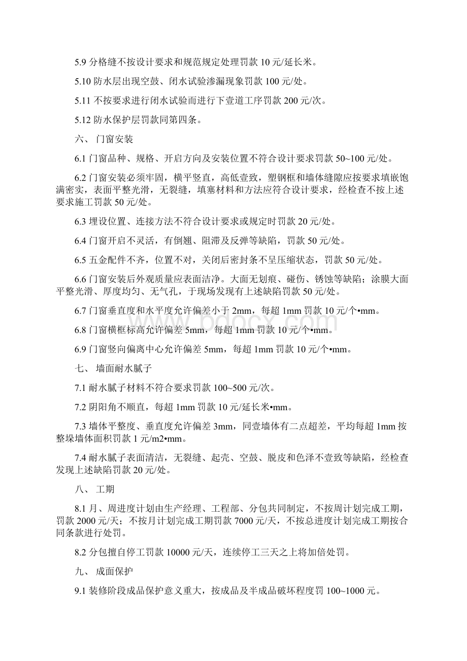 奖罚制度装修处罚条例.docx_第3页