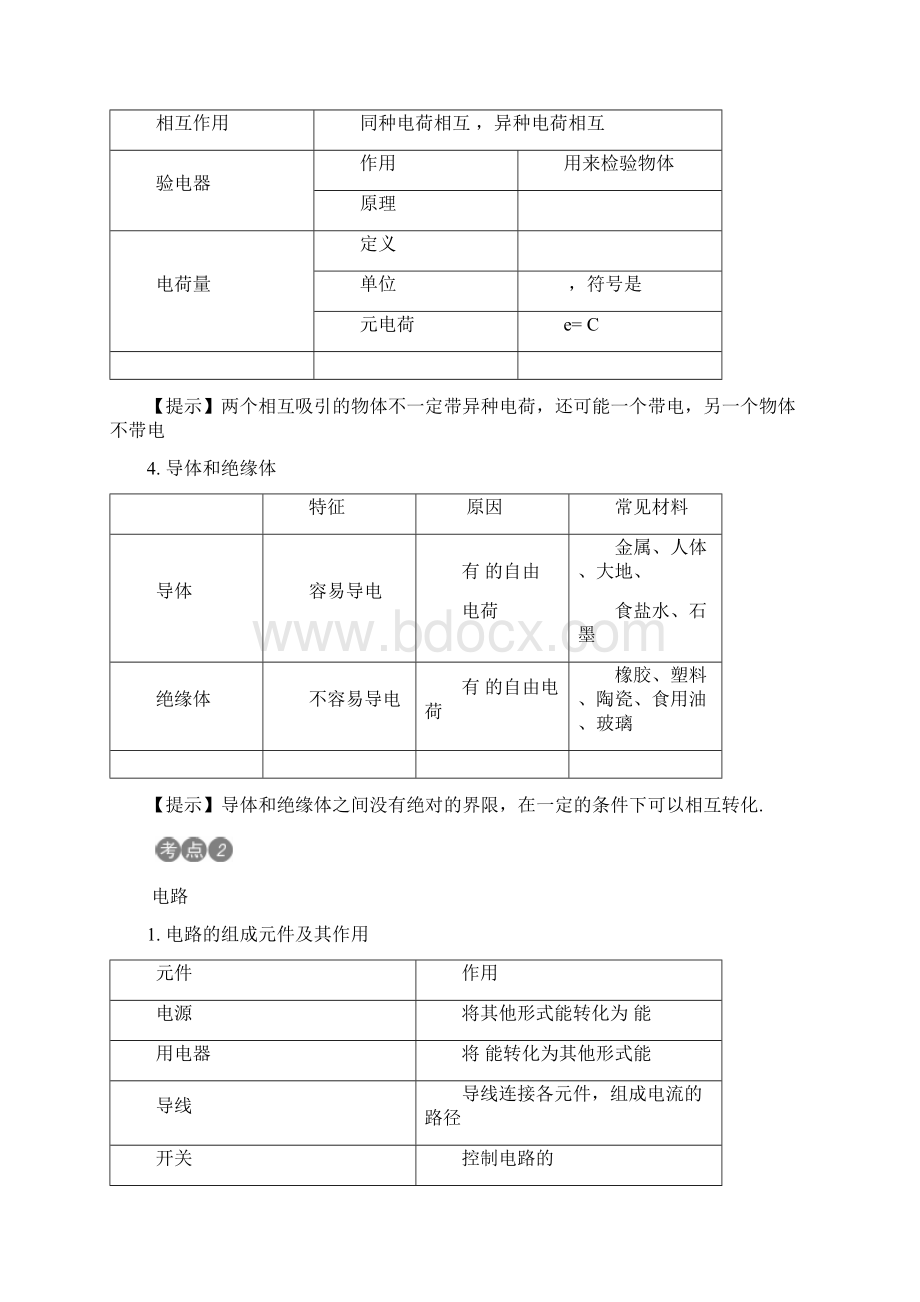 安徽专版中考物理考点复习第16讲+电路+电流+电压+电阻含答案.docx_第2页