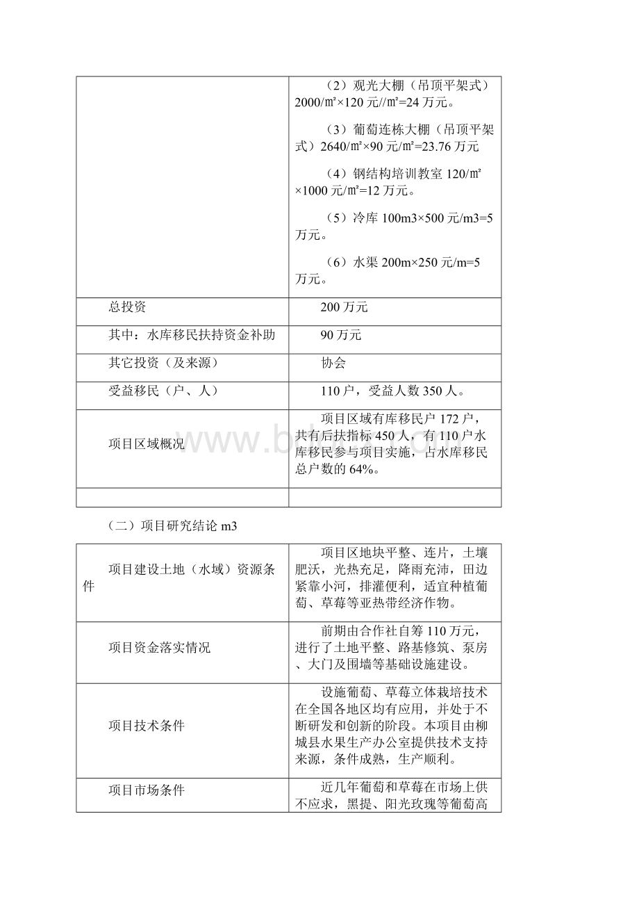 大埔镇洛崖社区洛崖街设施葡萄草莓立体高效栽培基地项目建设可行性研究报告Word文件下载.docx_第2页