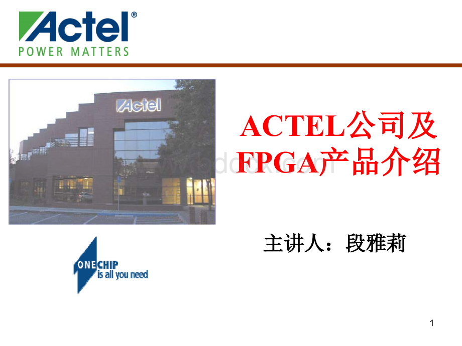 ACTEL公司及产品介绍_精品文档PPT格式课件下载.ppt