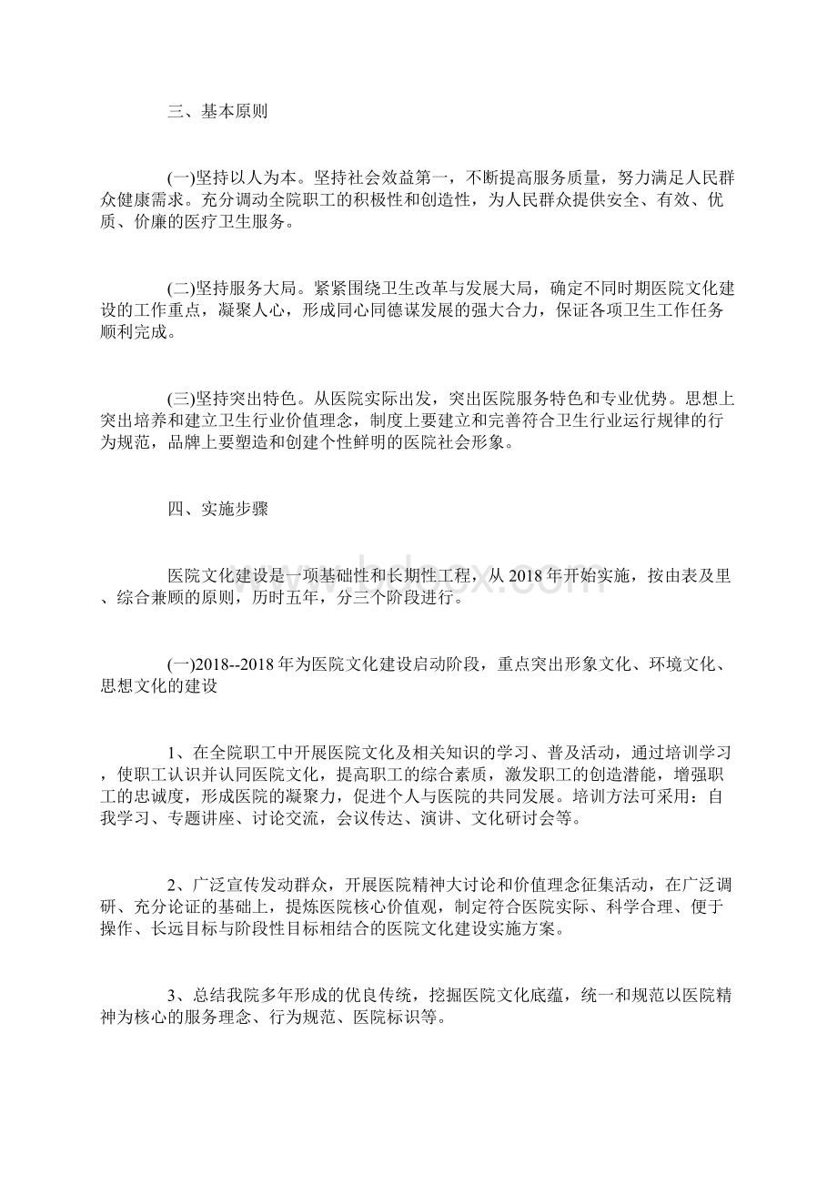 医院文化建设工作计划范本文档格式.docx_第2页