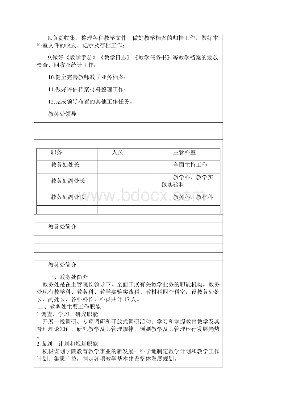 教学科工作人员责任分工一览表Word文档下载推荐.docx_第3页