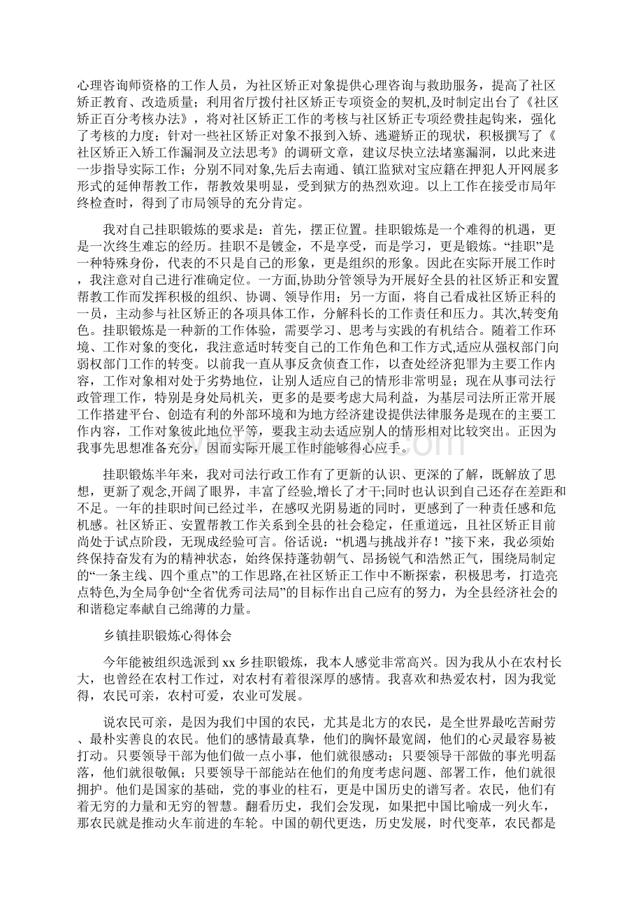 挂职锻炼心得体会与挂职锻炼心得体会范文3篇汇编Word文件下载.docx_第3页