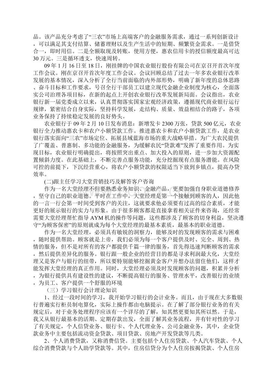 农业银行毕业实习报告.docx_第2页