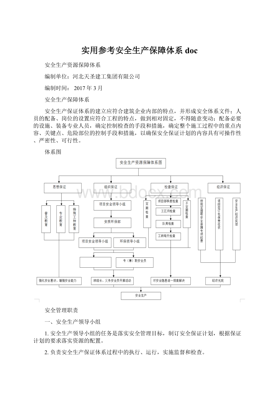 实用参考安全生产保障体系docWord格式文档下载.docx