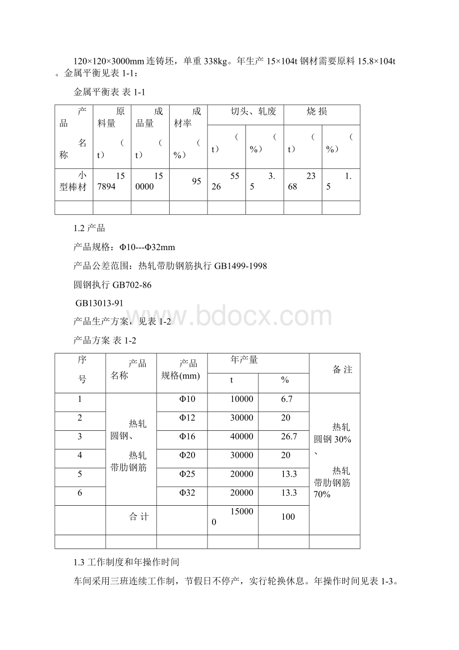 最新年生产15104吨热轧圆钢和带肋钢筋轧钢厂工程设计方案文档格式.docx_第2页