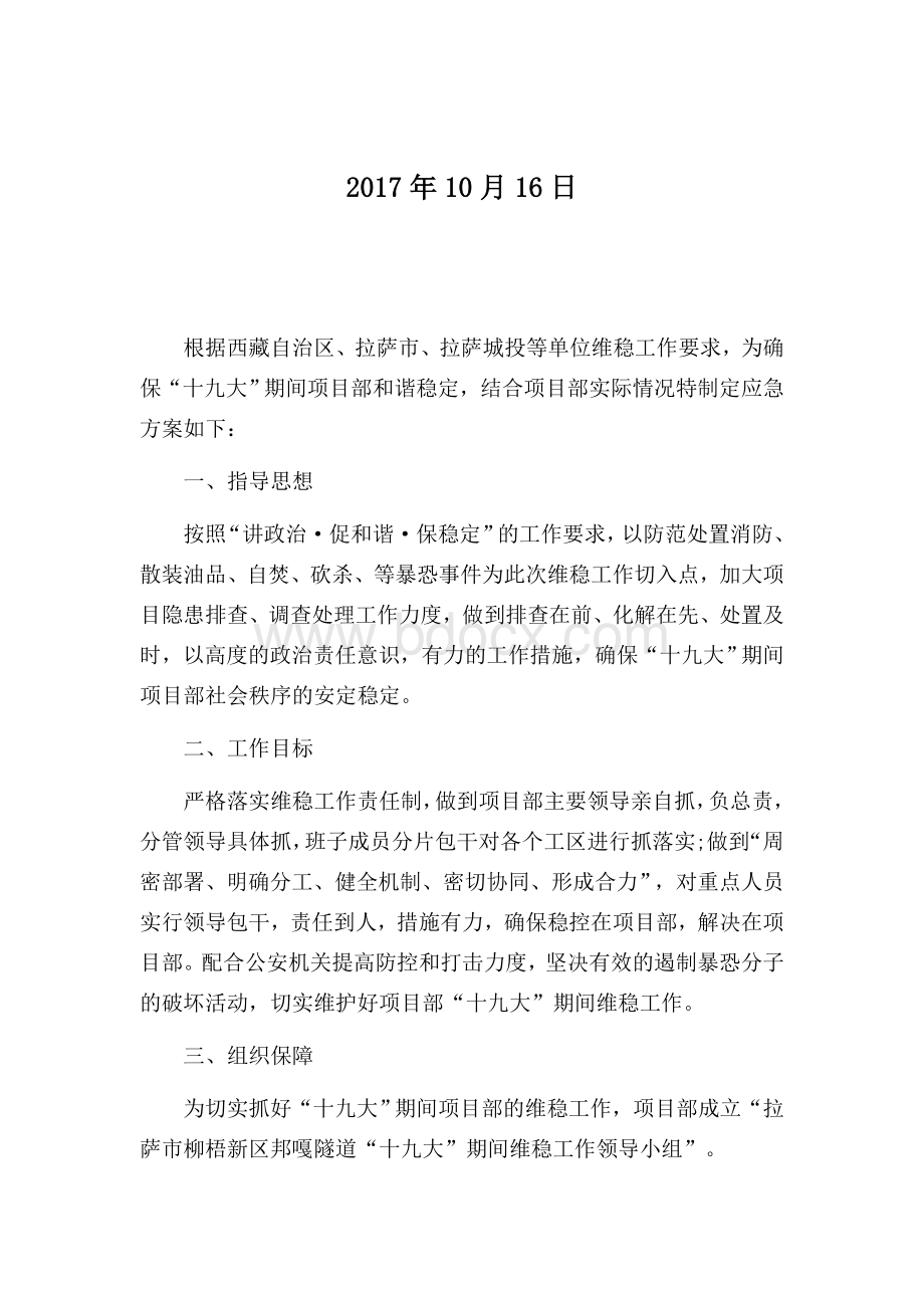 十九大期间维稳工作应急预案.docx_第2页