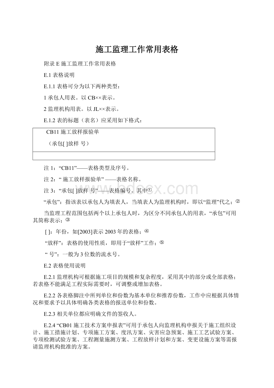 施工监理工作常用表格.docx_第1页