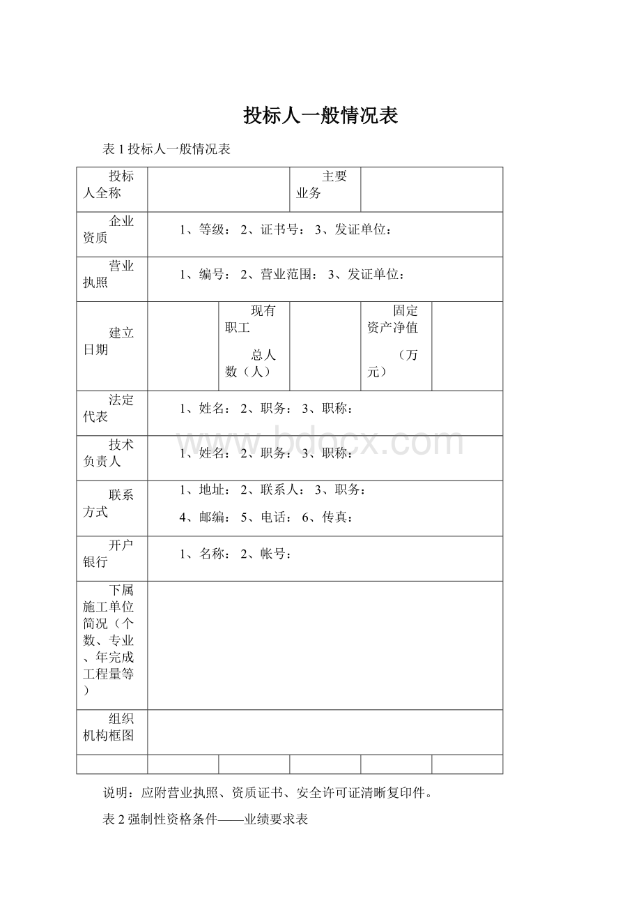 投标人一般情况表.docx_第1页