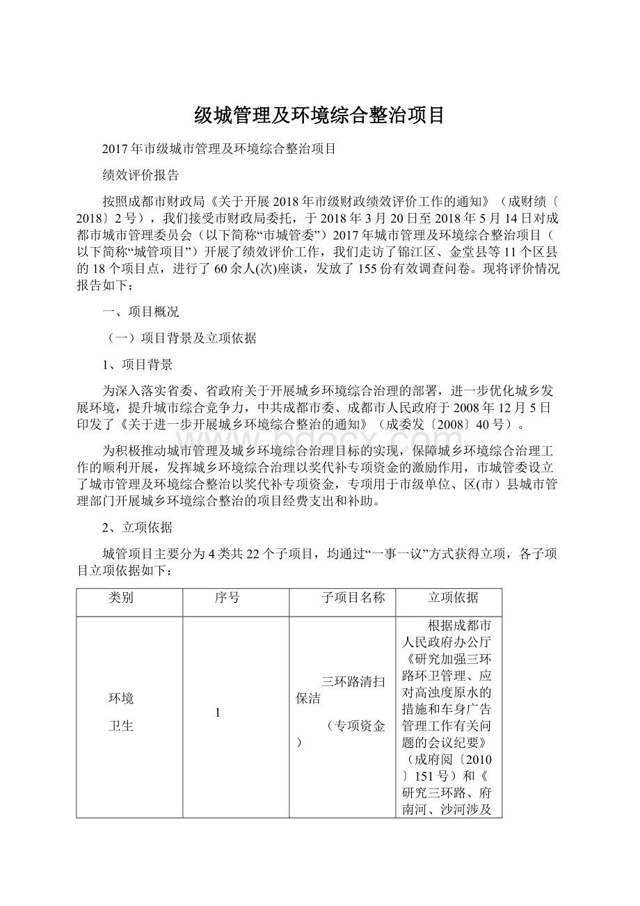 级城管理及环境综合整治项目文档格式.docx_第1页