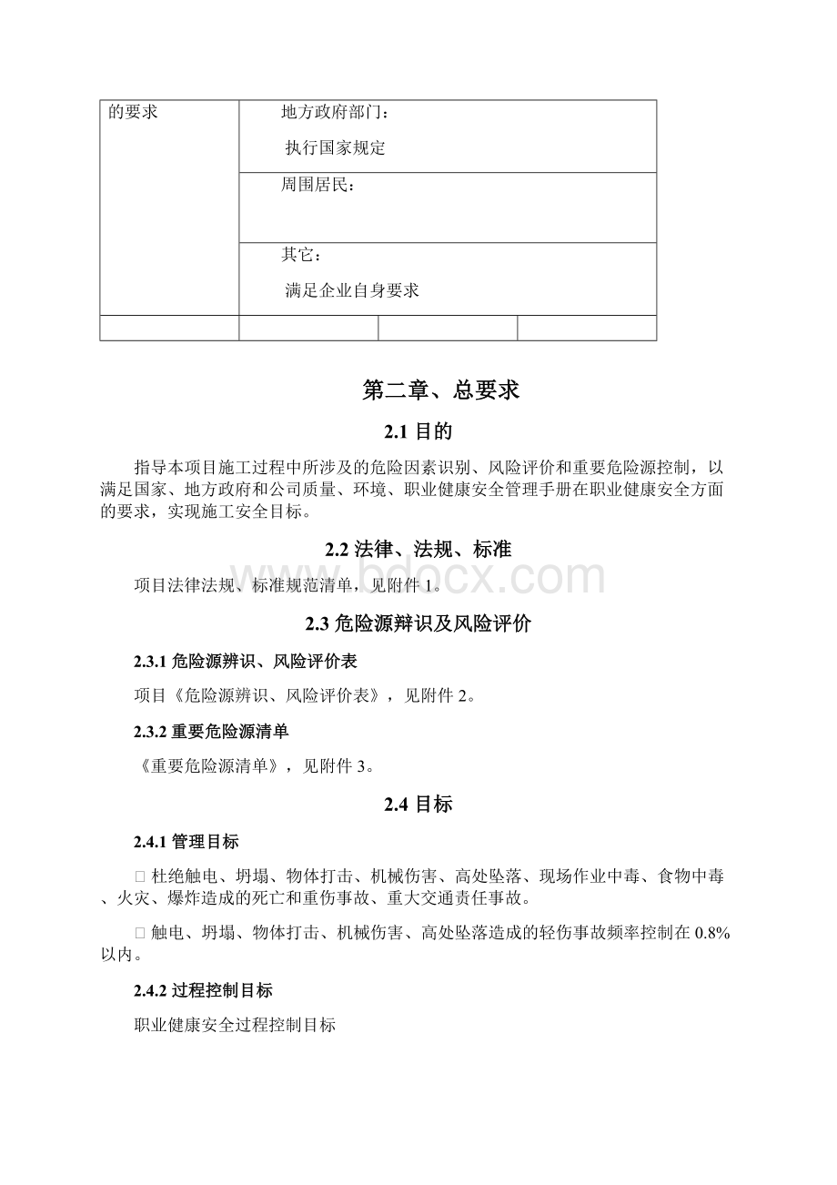 项目职业健康安全管理计划书Word文档格式.docx_第2页