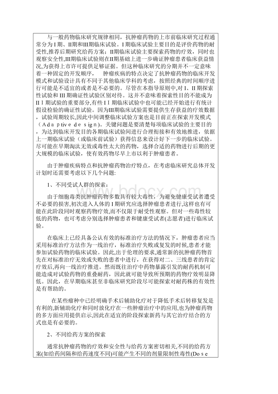 抗肿瘤药物临床试验技术指导原则文档格式.docx_第2页