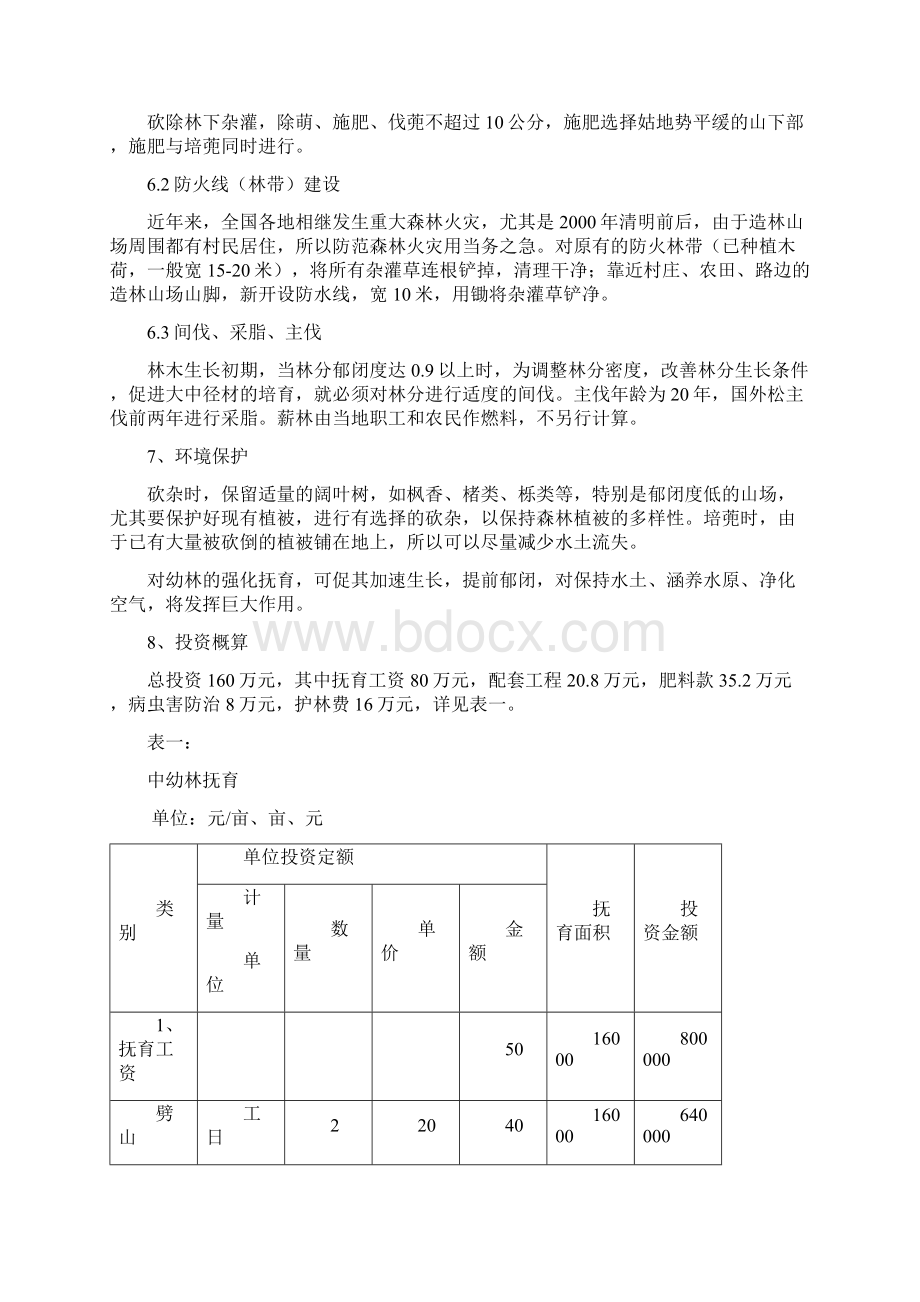 整编XX林场关于中幼林抚育项目可行性研究报告.docx_第2页