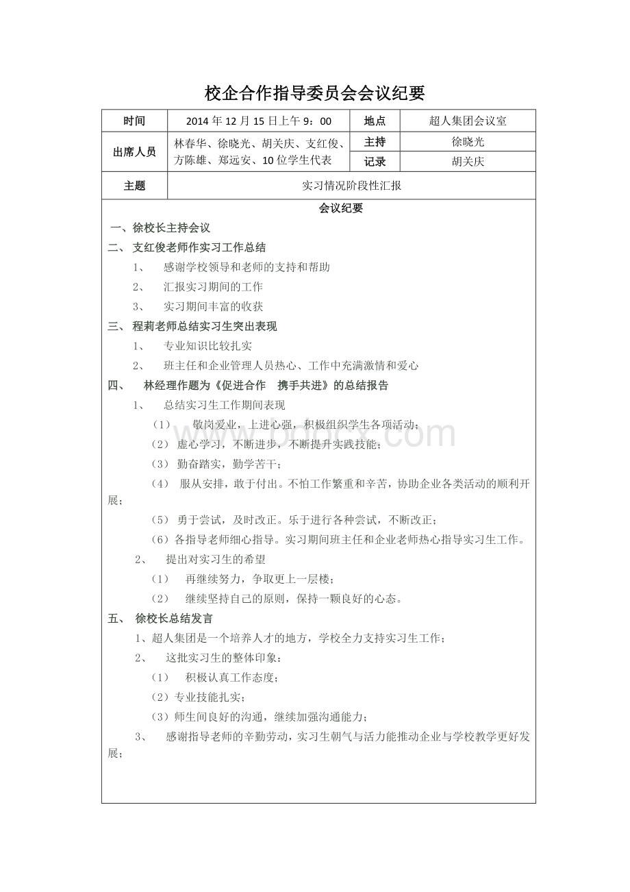 校企合作指导委员会会议纪要(超人)Word下载.doc_第2页