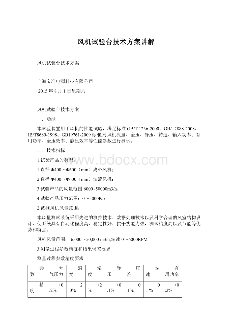 风机试验台技术方案讲解Word格式文档下载.docx_第1页