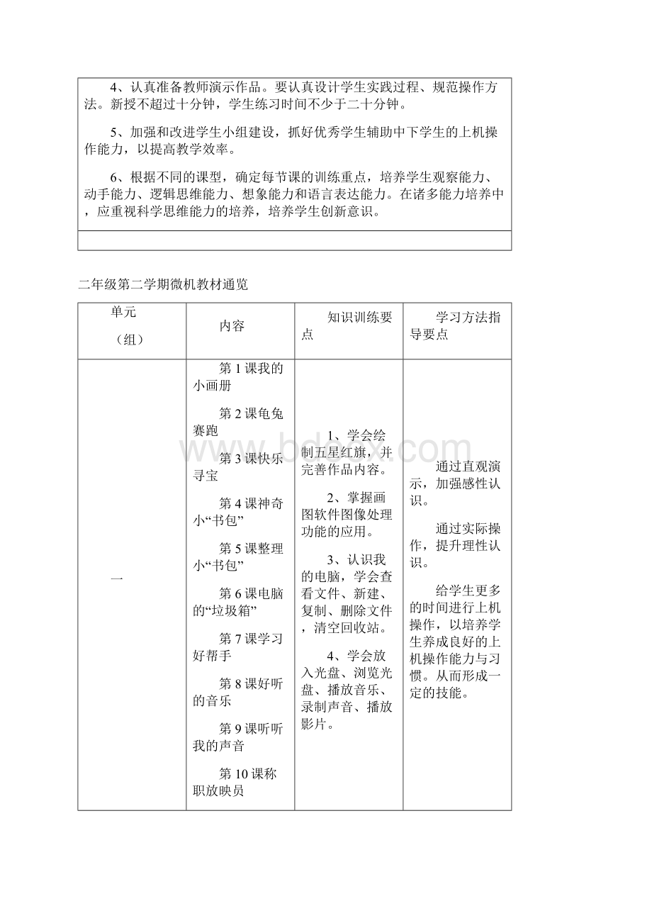 大连理工小学信息技术二年级下册表格式教案全册.docx_第3页