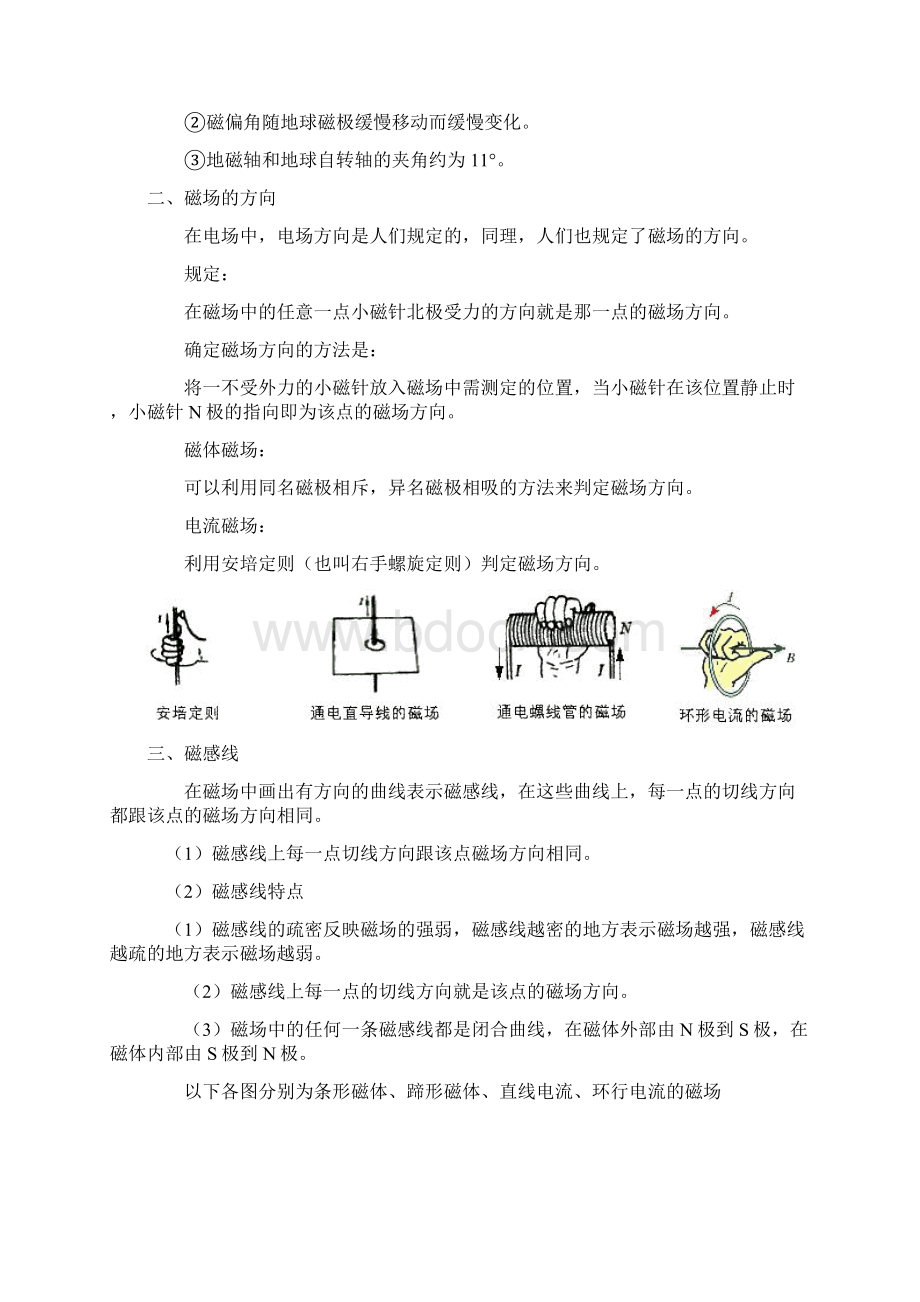 高中物理复习磁场知识点总结Word文件下载.docx_第2页