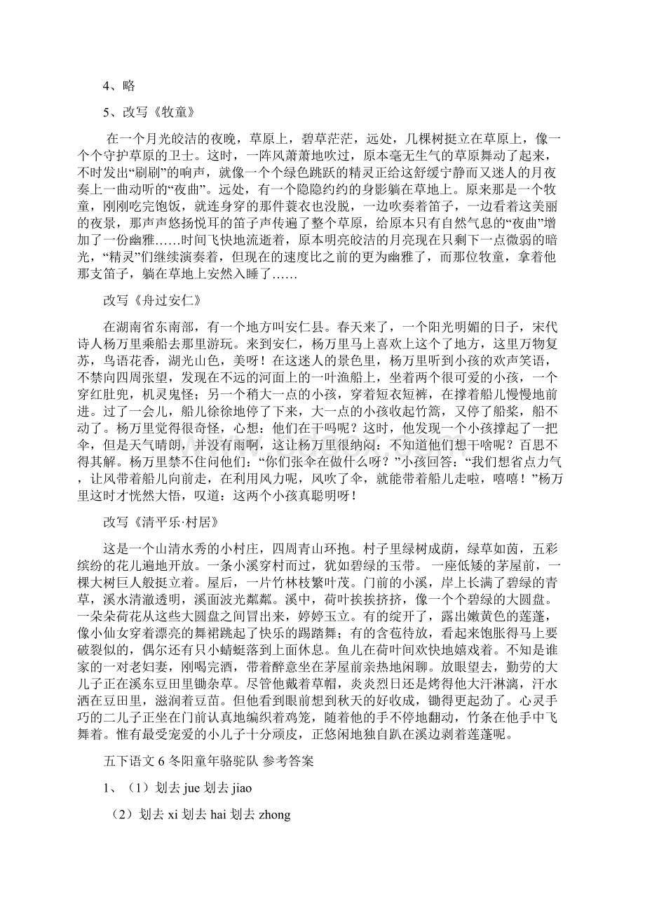 人教版五下语文课堂作业本答案全包括回顾拓展Word文档格式.docx_第3页